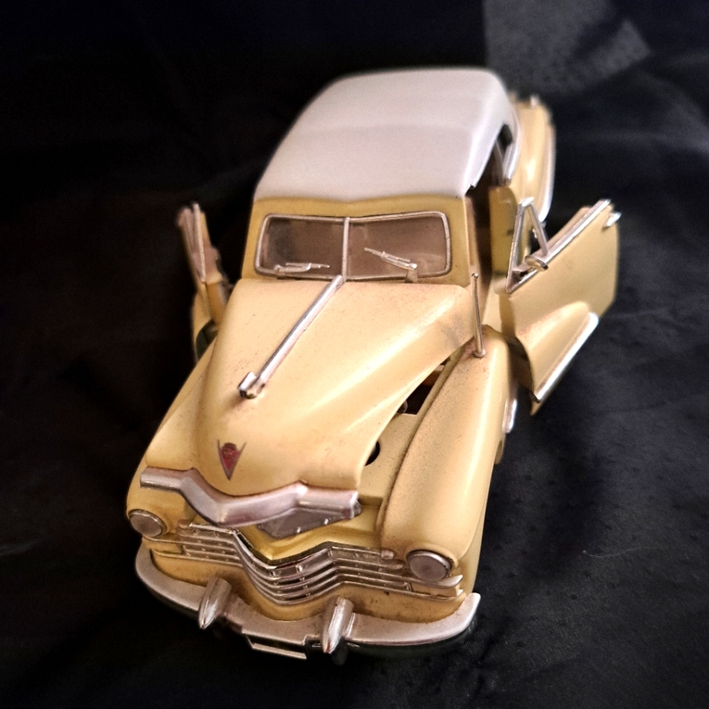 Vintage Model Car with Gold and Silver Finish